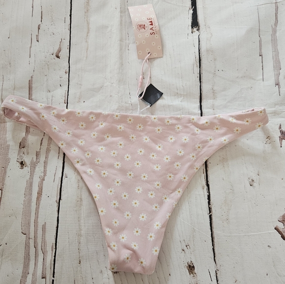 NWTS Skin by Same Women's Pink Floral Bikini Bottom Size Medium - Picture 5 of 5